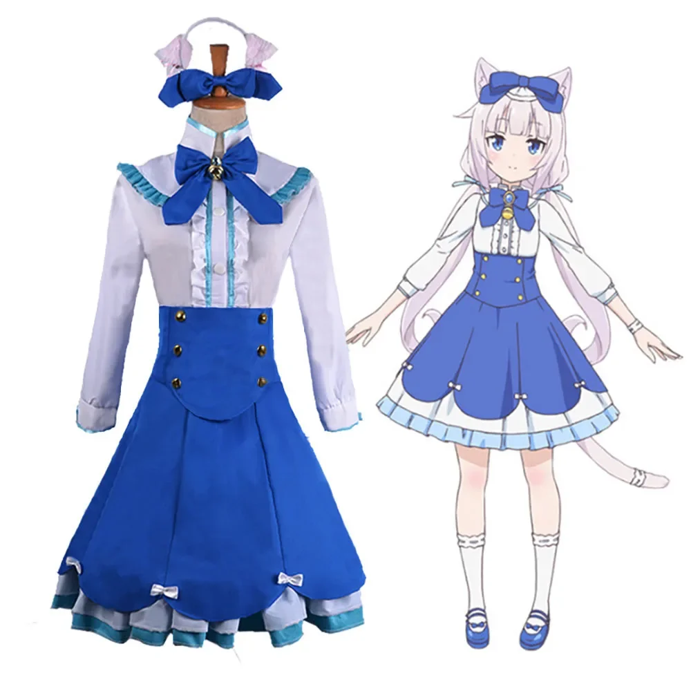 Vanilla NEKOPARA Cosplay Vanilla Chocolate Maid Costume OVA Maid Uniform Cosplay Cat Neko Girl Costume Women