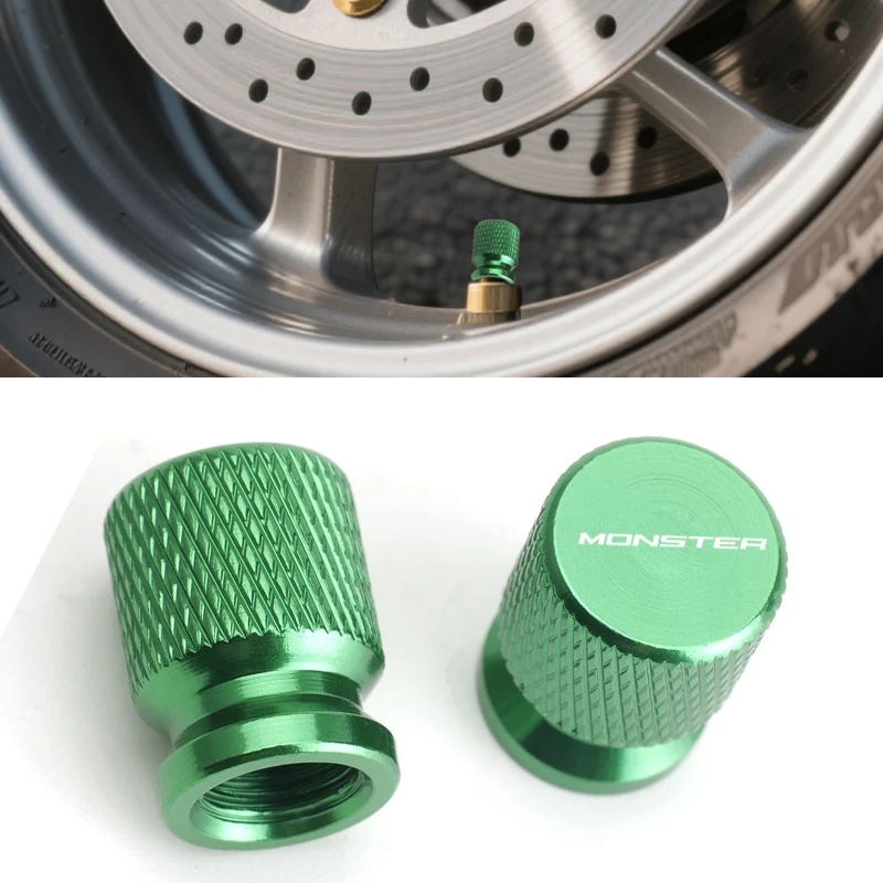 

For Ducati MONSTER 695 696 795 796 797 821 1200 1200S 1100/S 2pcs Motorcycle CNC Aluminum Tire Valve Air Port Stem Cover Caps