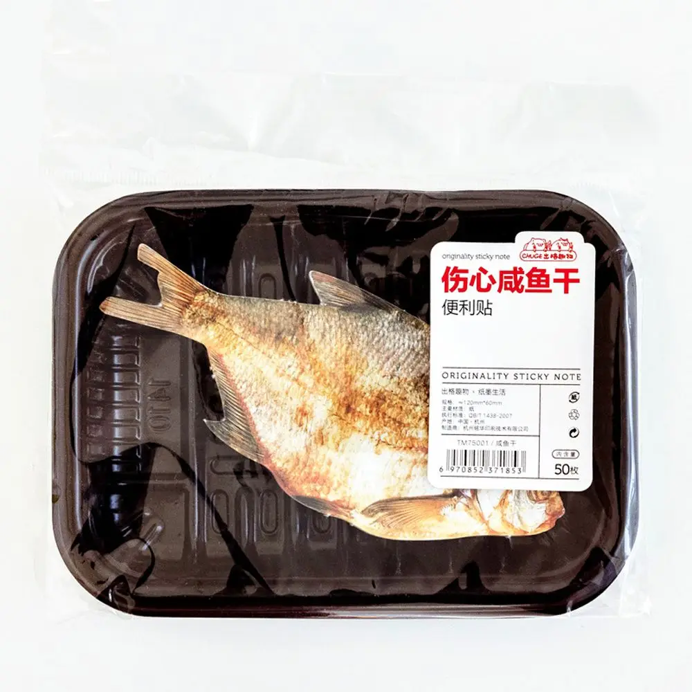 Gift Japanese Style Child Notepad School Stationery Supplies Self-Adhesive Pads Simulation Fish Meat Sticky Notes Memo Pad