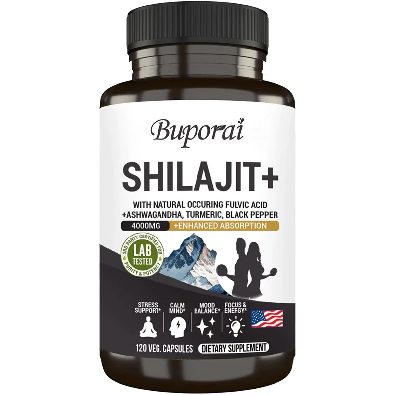 Shilajit+ Capsules - Enriched with Ashwagandha Extract for Energy, Muscle Strength Immunity, Endurance for Adult, Relieve Stress