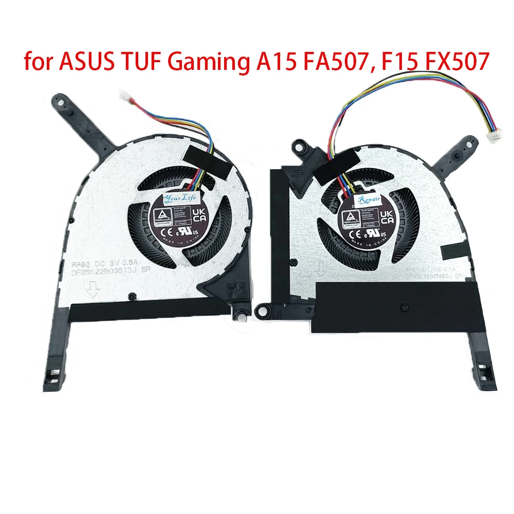 ventiladores de refrigeracao para asus tuf gaming cpu gpu refrigerador radiador a15 fa507 fa707 fx507 fa507rc fa507re novo 5v 13nr08y0t01011 01