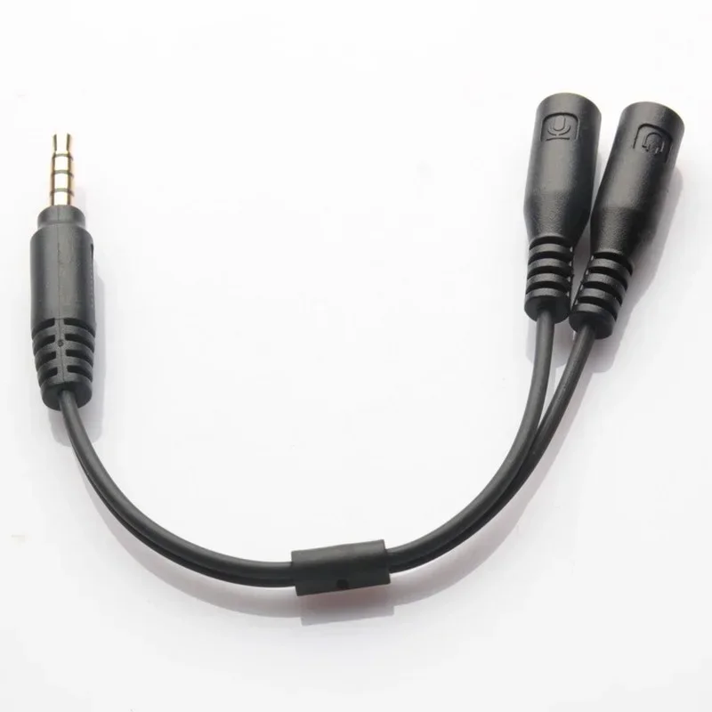 Y Splitter 3.5mm Stereo Audio 1 męski do 2 kabel żeński dla mikrofon słuchawkowy MP3 MP4 przejściówka Adapter jeden punkt dwa Jack 20cm