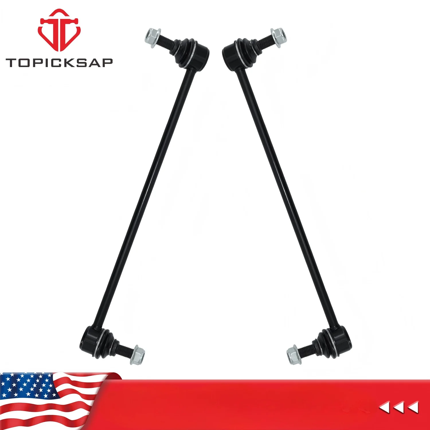 TOPICKSAP 2Pcs Front Sway Bar End Link Kit for Hyundai Santa Fe/Kia Sorento/Veracruz 2007-2013 Suspension K750204 K750205