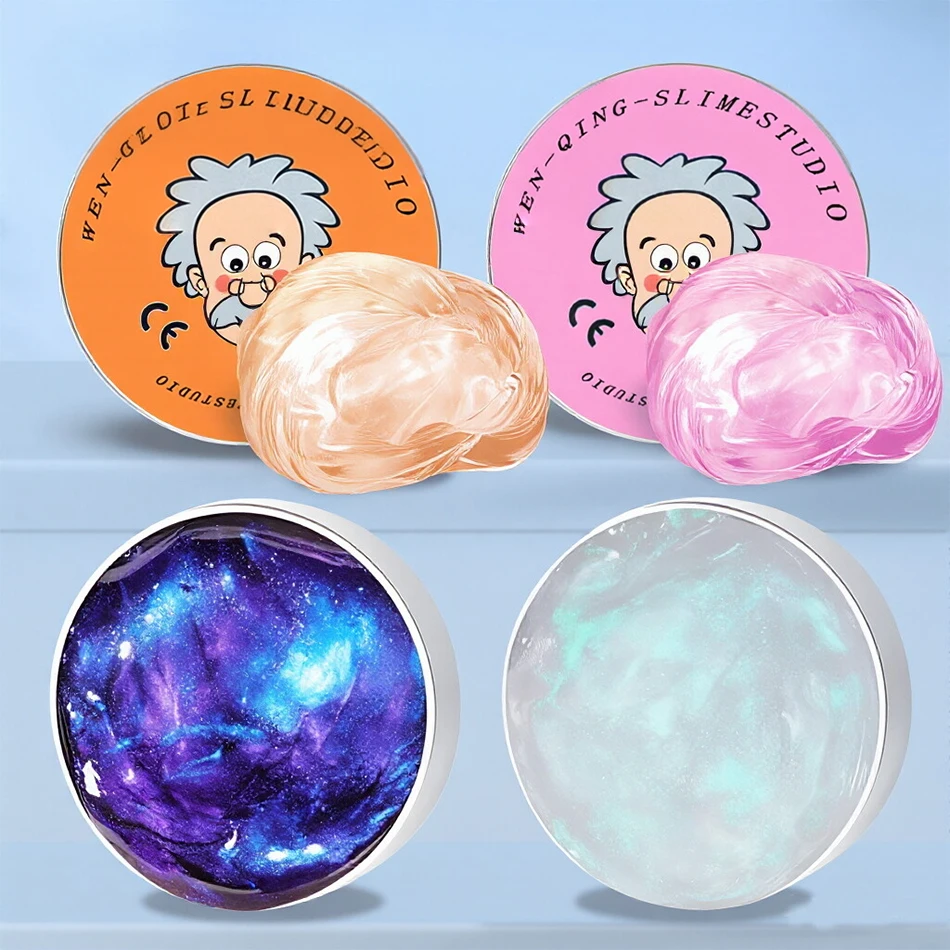 15 Lab Putty Crystal Colorful Non-Newtonian Liquid Best Thinking Smart Crazy Stress Putty with Tin, Sensory & Bouncing Toy