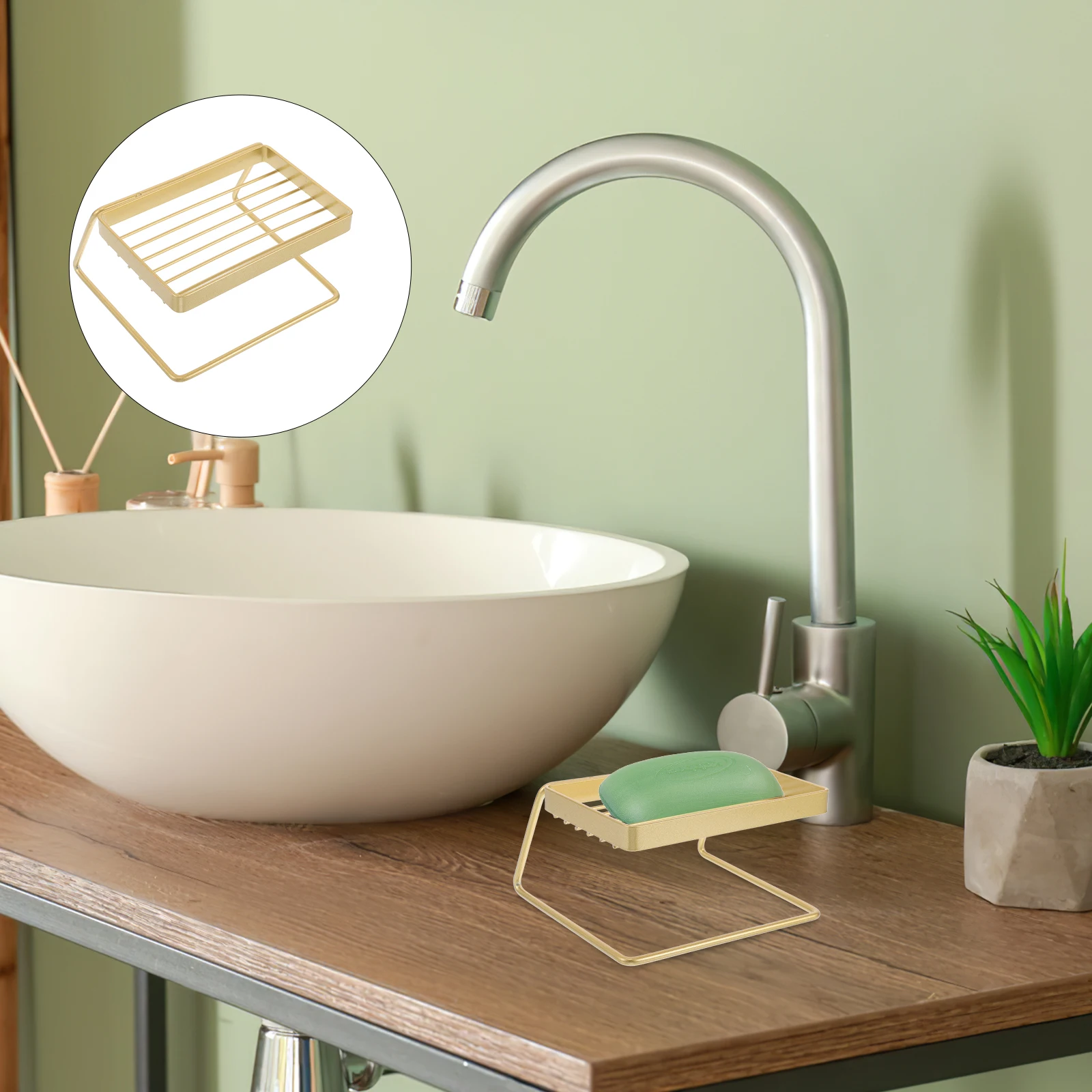 

Stainless Steel Soap Box Self Draining Tray Bar Sponge Holder Dish Shower Travel