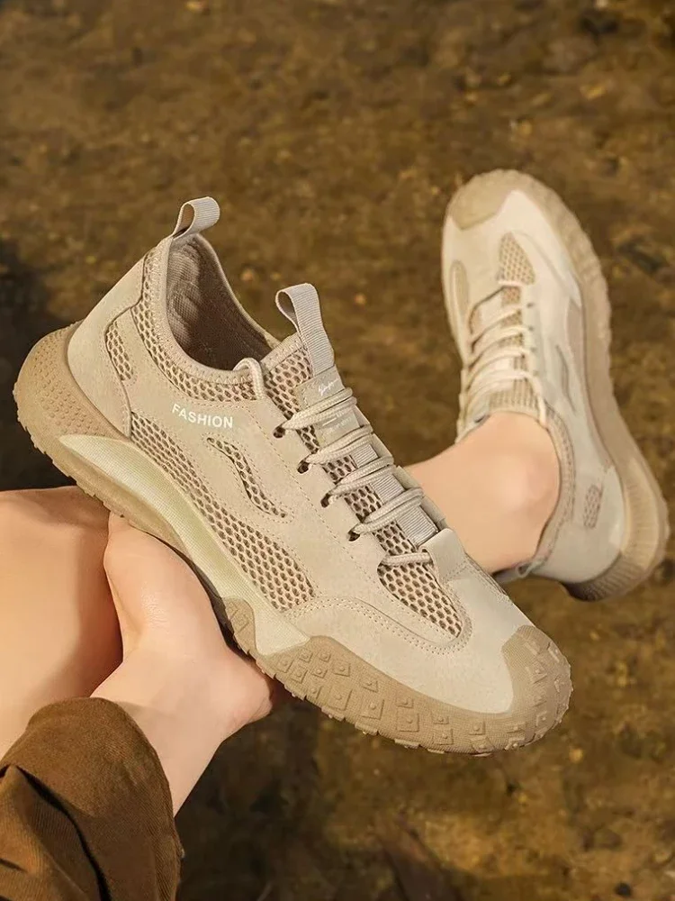 Minimalistische Herren-Freizeit-Wanderschuhe, atmungsaktive, breite Sneaker für den Sommer_voghion.com