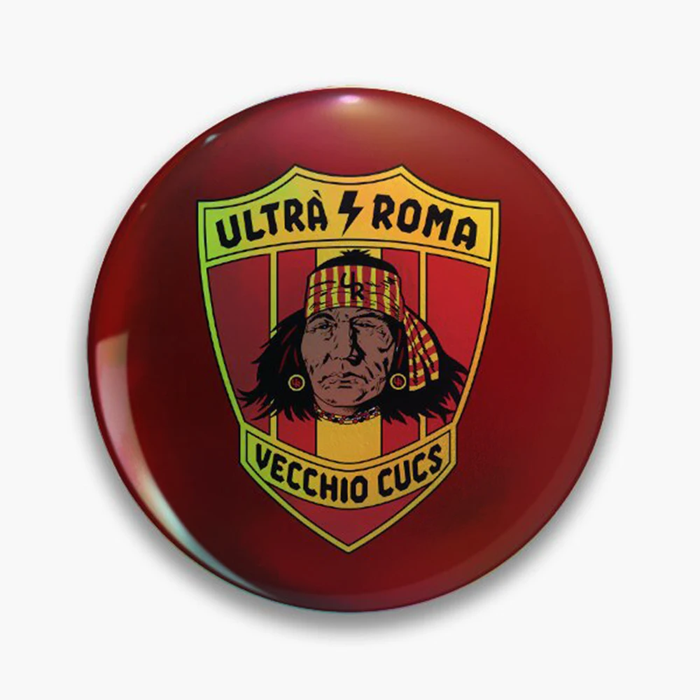 Curva Roma Vecchio Cucs Pin Holographic Star Heart Pin Brooches Laminated Button Fashion Accessory