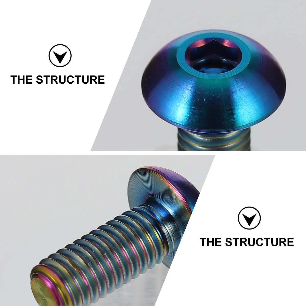 

2pcs Titanium Bike Screw M5 X 12Mm Lightweight Durable High Strength Bolt For Bicycle Motorcycle Automotive Racing Use