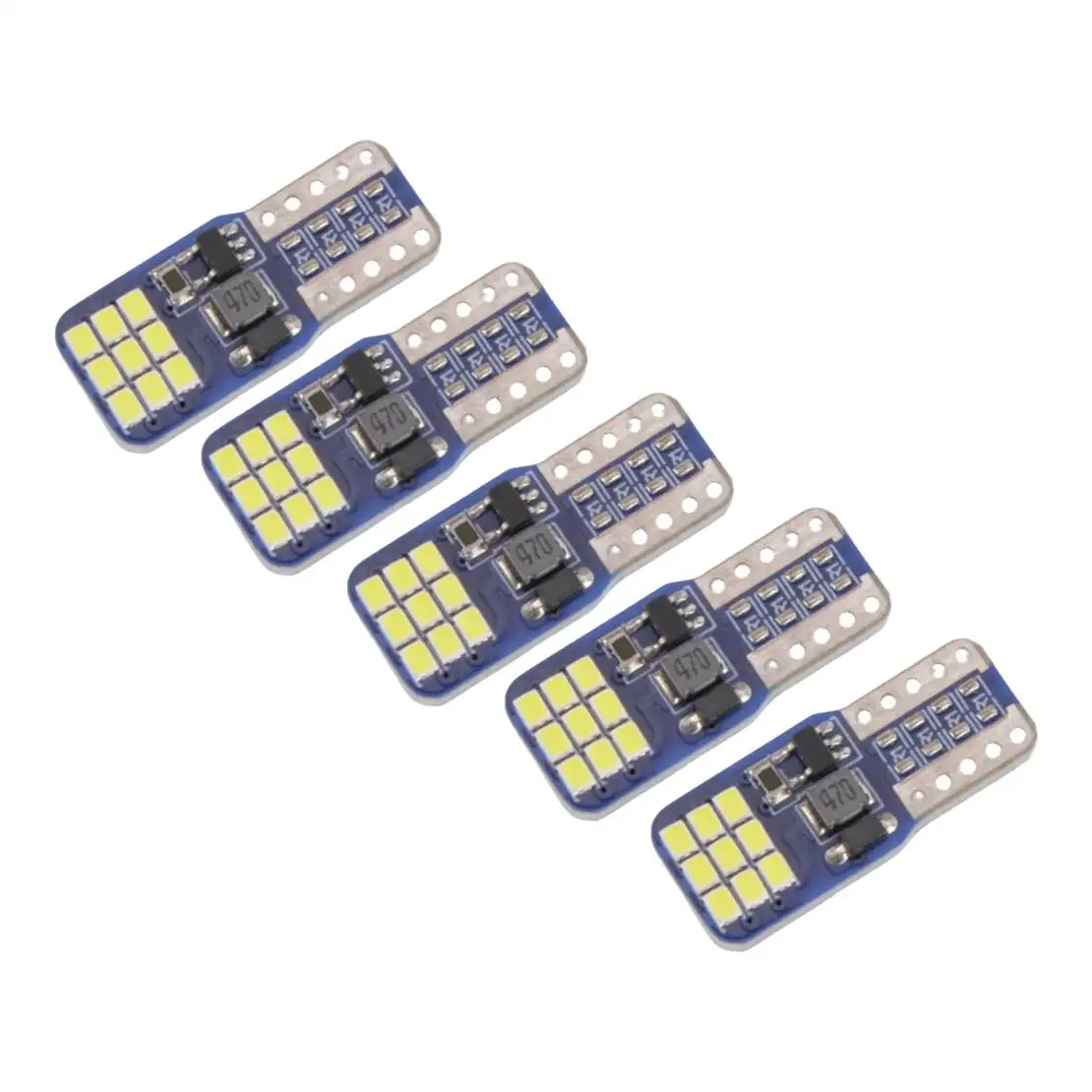 5Pcs White Interior Wedge 12V Led T10 18SMD Canbus Error Free Light Lamp Bulb Fit For Car Caravan Camping RV 4WD