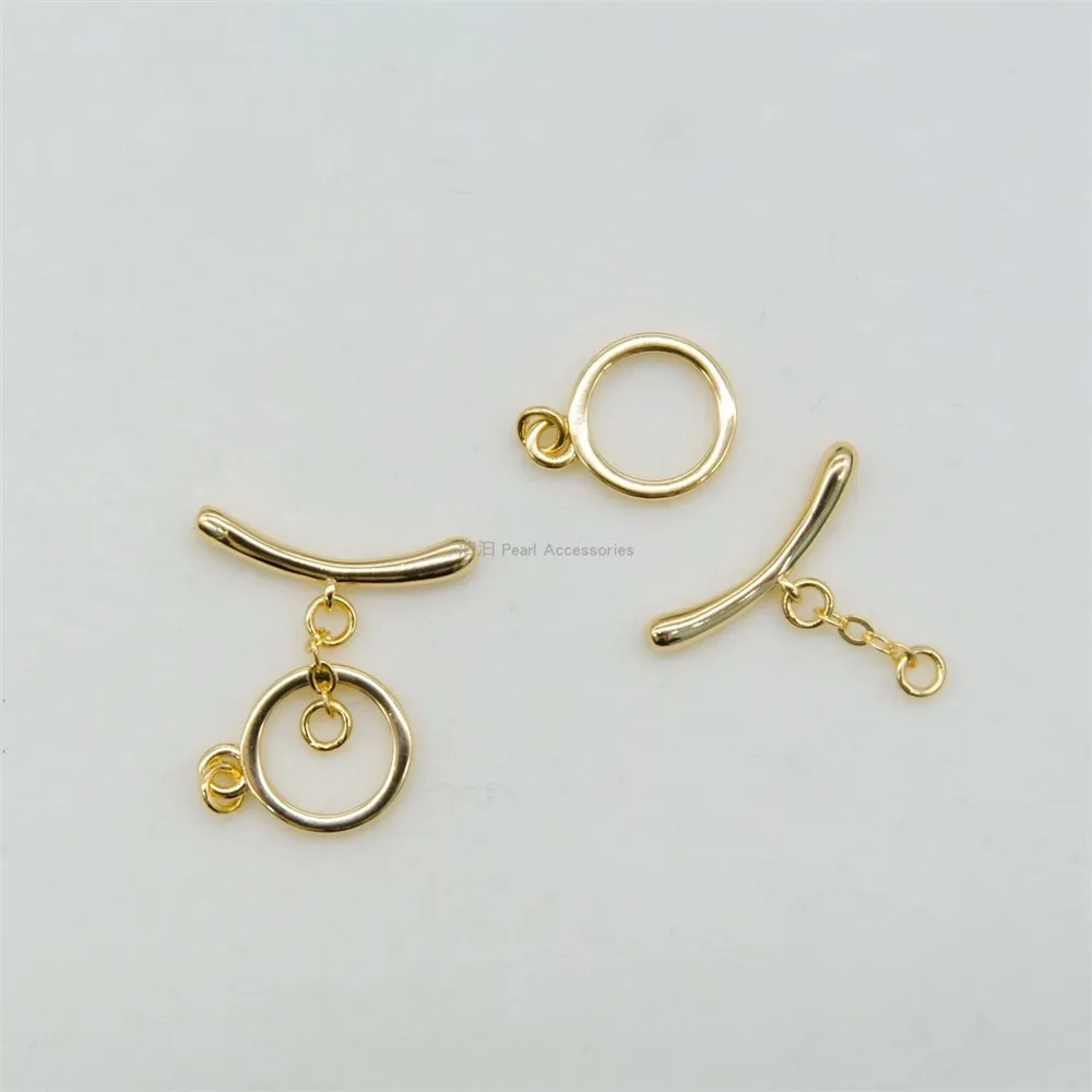 DIY Pearl Clasps & Hooks Handmade Accessories Necklace Bracelet Simple Bending Rod OT Buckle Copper Plated 18K Gold V112