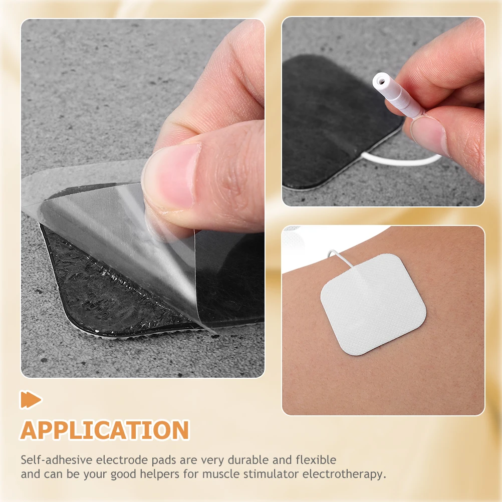 

40 Pcs Physiotherapy Electrodes Pads Stick Reusable Replacement Pin Type Self-stick