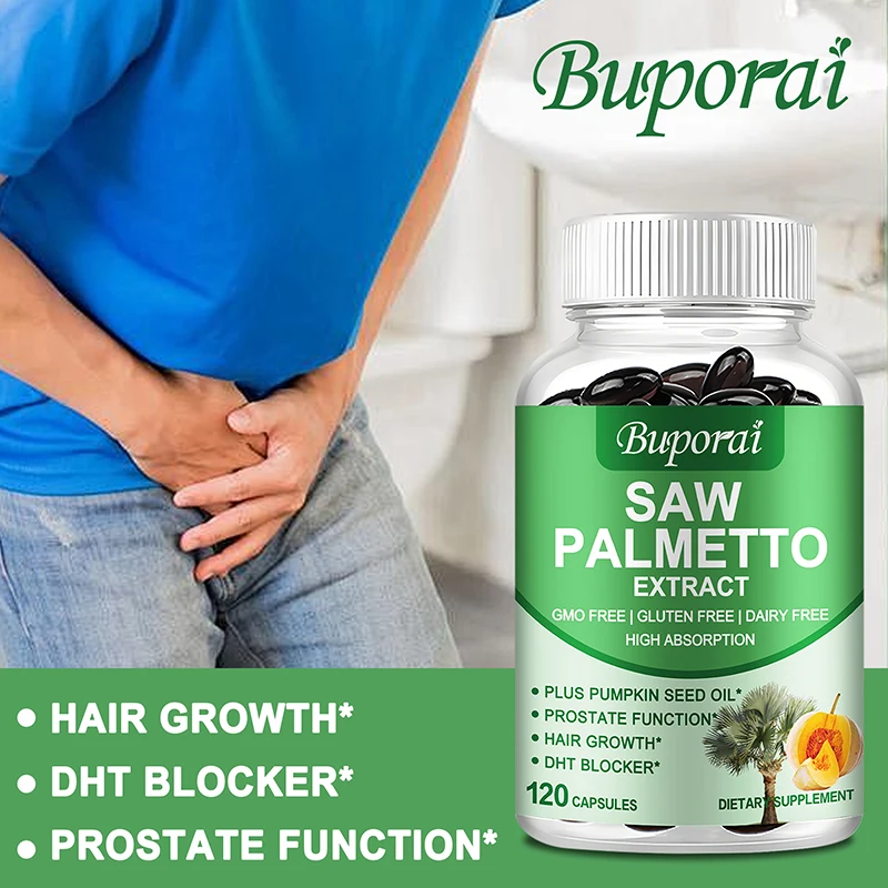 Saw Palmetto - Help Promote Prostate Health,Reduce Baldness and Thinning Hair & Regulate Hormonal