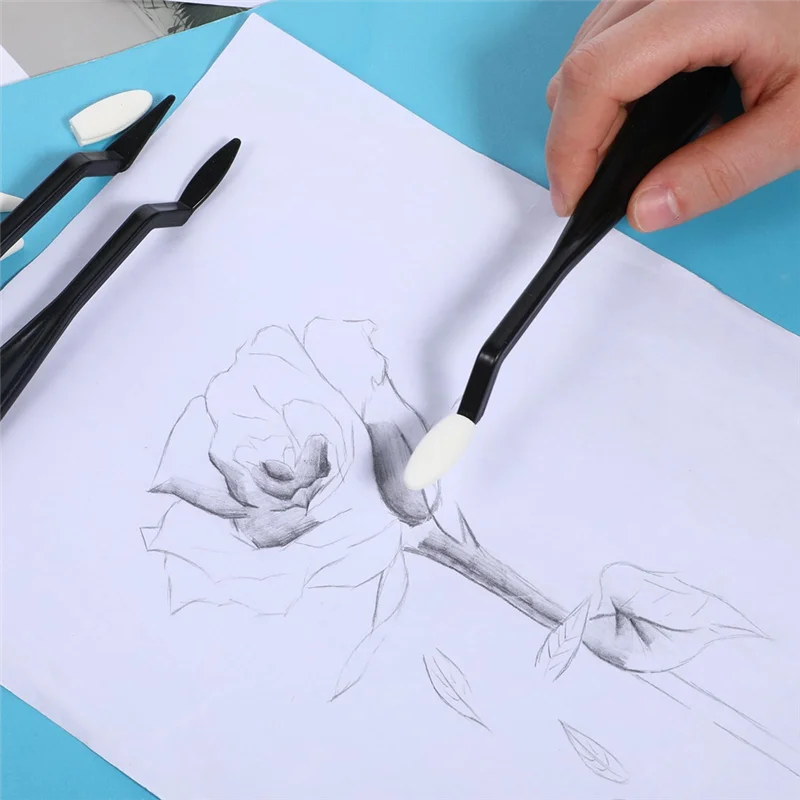 ABLK Смешивающие пеньки для рисования, с 40-комп. Сменные губчатые салфетки Художественные инструменты для смешивания для мелирования, тени