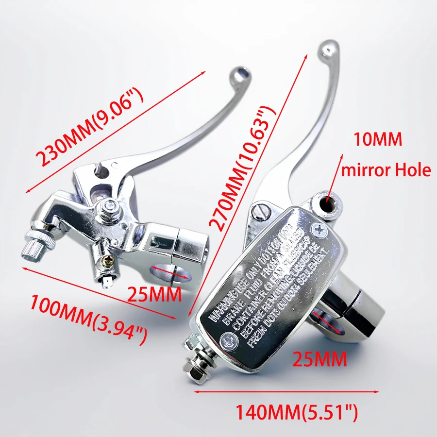 Universal 25mm Motorcycle Brake Clutch Lever Master Cylinder Reservoir Handlebar For NV600 VT600 Steed 400 600 Shadow VLX600
