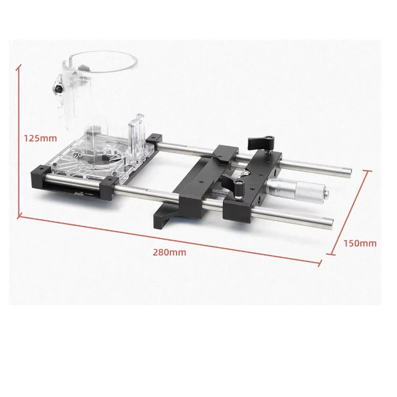 Woodworking Fine-tuning Slot Tool Linear Guide Rail Edge Trimming Guiding Rule for 65mm Trimmer