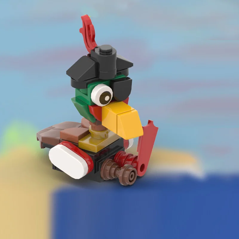 Creators Animal Series Model MOC Building Bricks Pirate Captain Redbird Modular Technology Gifts Holiday Assemble Children Toys