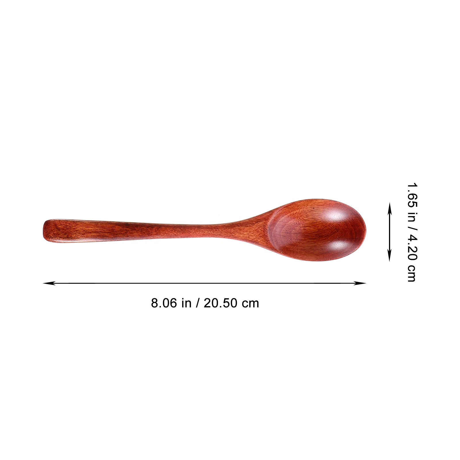 

6pcs Solid Wood Spoon Set Thick Natural Anti Rust Eco Friendly Unique Design for Cakes Desserts Coffee Hot Pot Soup Porridge