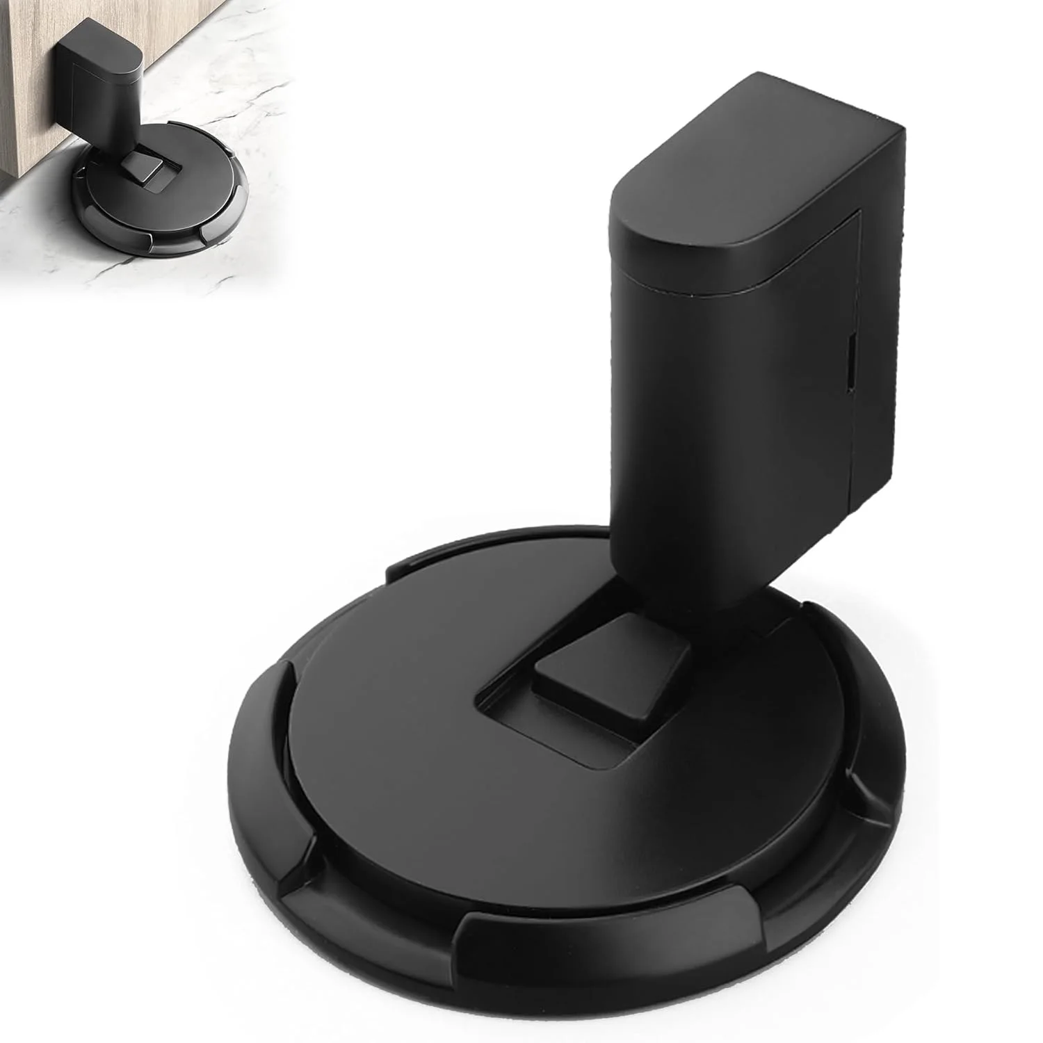 

No Magnetic Mechanical Floor Door Stopper Holder, Windproof Double no - Hole Design, Suitable for Door Heights 5-20mm from Floor