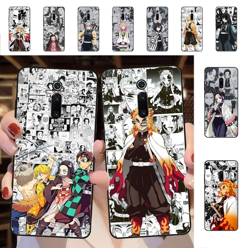 

Anime D-Demon S-Slayer Phone Case For Redmi 5 6 7 8 9 10 Plus Pro 6 7 8 9 A GO K20 K30 K40 Pro Plus F3 Fundas