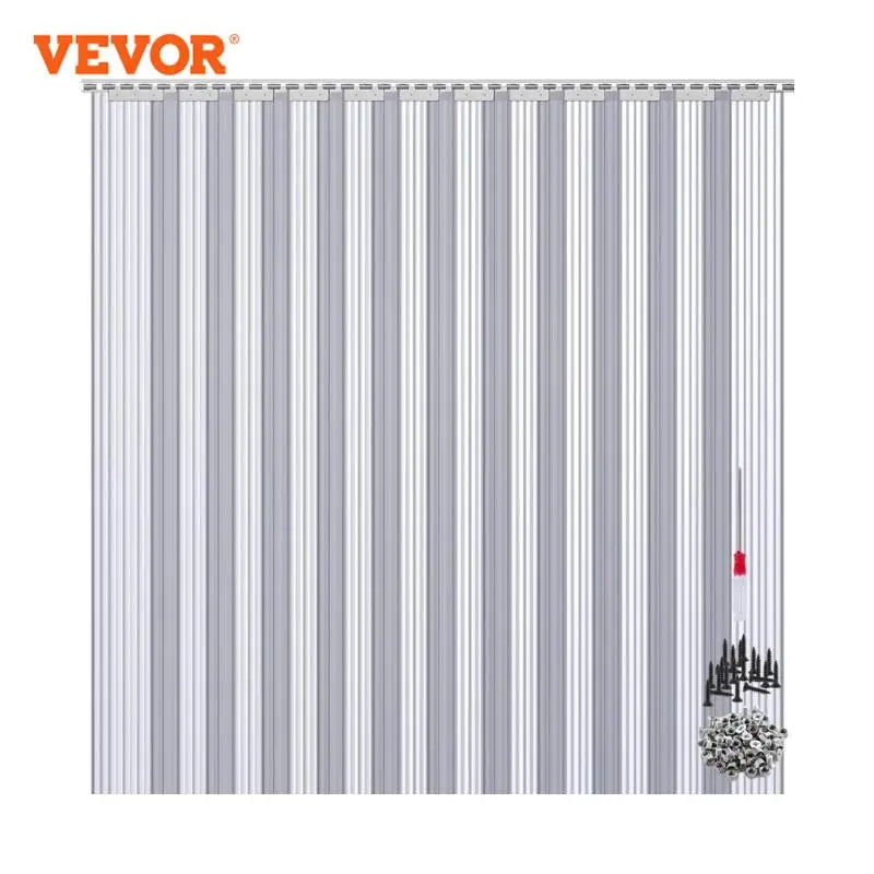 VEVOR ستارة بولي كلوريد الفينيل شرائط مع 50% منطقة التداخل لون واضح البلاستيك 2 مللي متر سمك للمصانع المستودعات المجمدات محلات السوبر ماركت