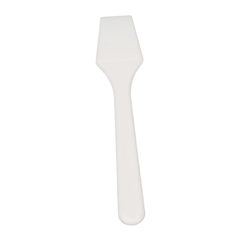 50pcs White Cosmetic Spoon Spatula Plastic Reusable Makeup Cream Scoop Mini Cosmetic Applicator DIY Crafts