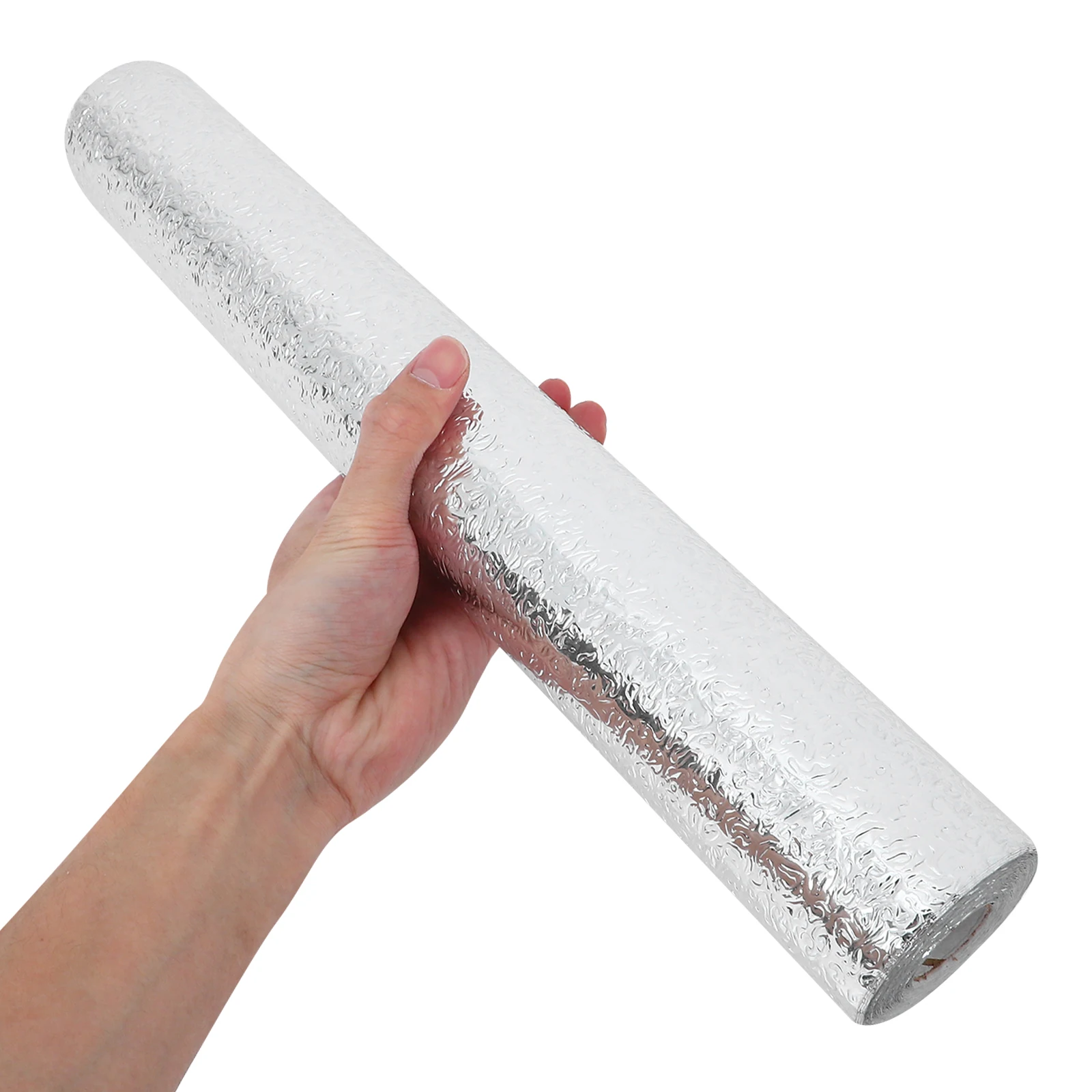 

Thickened Heat Resistant Kitchen Backsplash Sticker Silver Waterproof Oil Proof Wall Covering Self Adhesive for Countertop