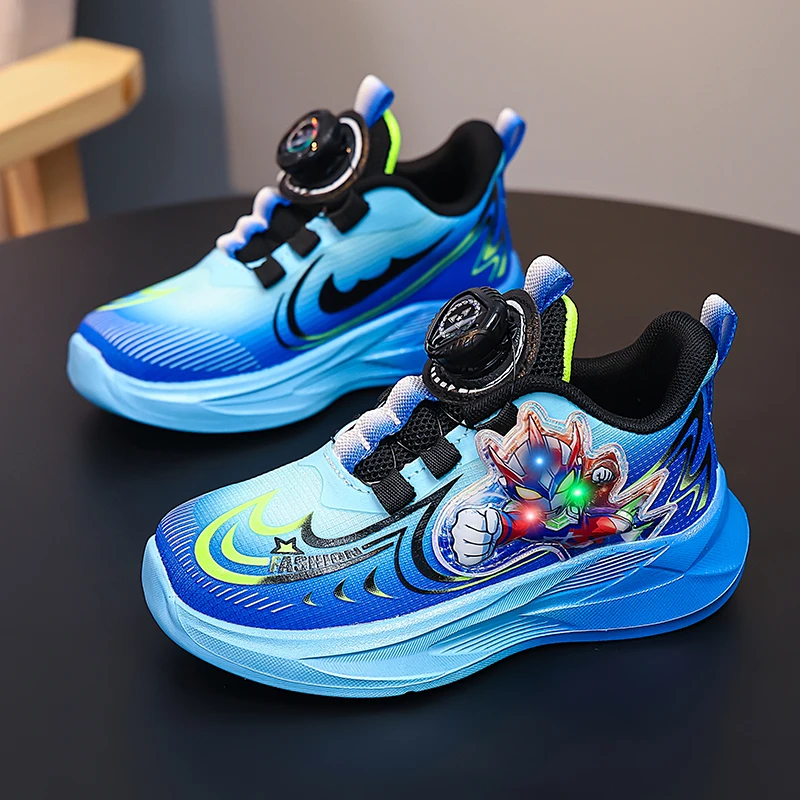 Childrens Sports Shoes Hot Selling Mesh Breathable Student Boys Basketball Sneakers Teenagers Outdoor Training Running Shoes