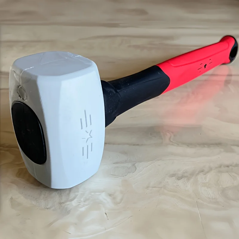 Shockproof Rubber Hammer, Installation Hammer, Non-rebound Rubber Hammer Special for Tile and Floor Installation, Multi-functional Striking Tool for Woodworking and Auto Repair