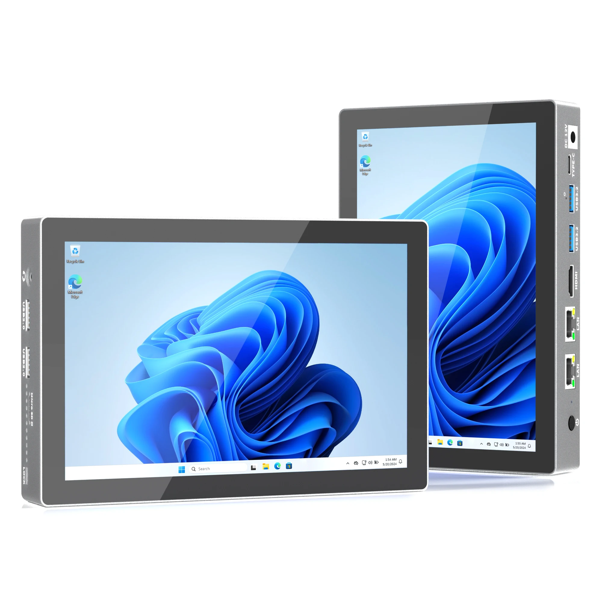 Higole F9B 7 인치 N100 미니 PC, 윈도우 11, 와이파이 5, 16GB 256, 512GB 태블릿, 5000mAh 듀얼 2.5G LAN NAS 데스크탑 컴퓨터