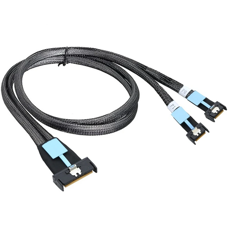 

Gen5 Mclo X8 Adapter Cable Gen5 MCIO X8 To Dual MCIO X4 Server Cable For PC SATA 3.0 U.2 Oculink Pcie Sata Cable