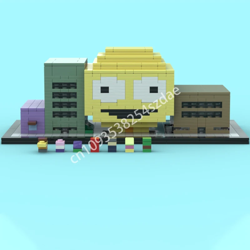 

807 шт. MOC улыбающиеся друзья здание микромасштабные модульные здания строительные блоки Рождественская игрушка подарок креативный детский день рождения