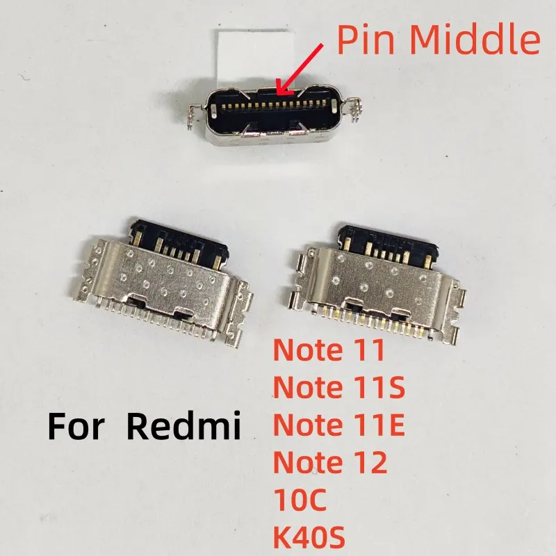 100pcs/Lot USB Charging Dock Port Charger Connector Type-C Plug For Xiaomi Redmi 10C Note 11 11S 11E 11T 12 Pro + 4G