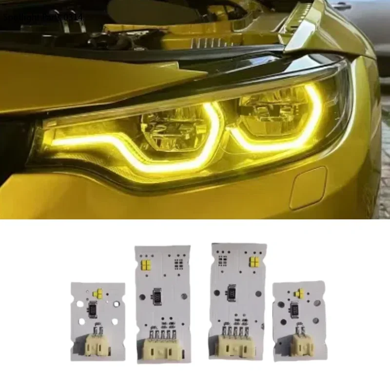 

63117493229 63117493230 Светодиодные фары дневных ходовых огней лимонно-желтый DRL световая плата «ангельские глазки» для BMW M3 M4 2016-2020 гг.