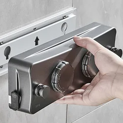 5.1M Retractable Clothesline Double Line Retractable Wall Mounted Washing Clothes Hanger Laundry Balcony Invisible Drying Lines