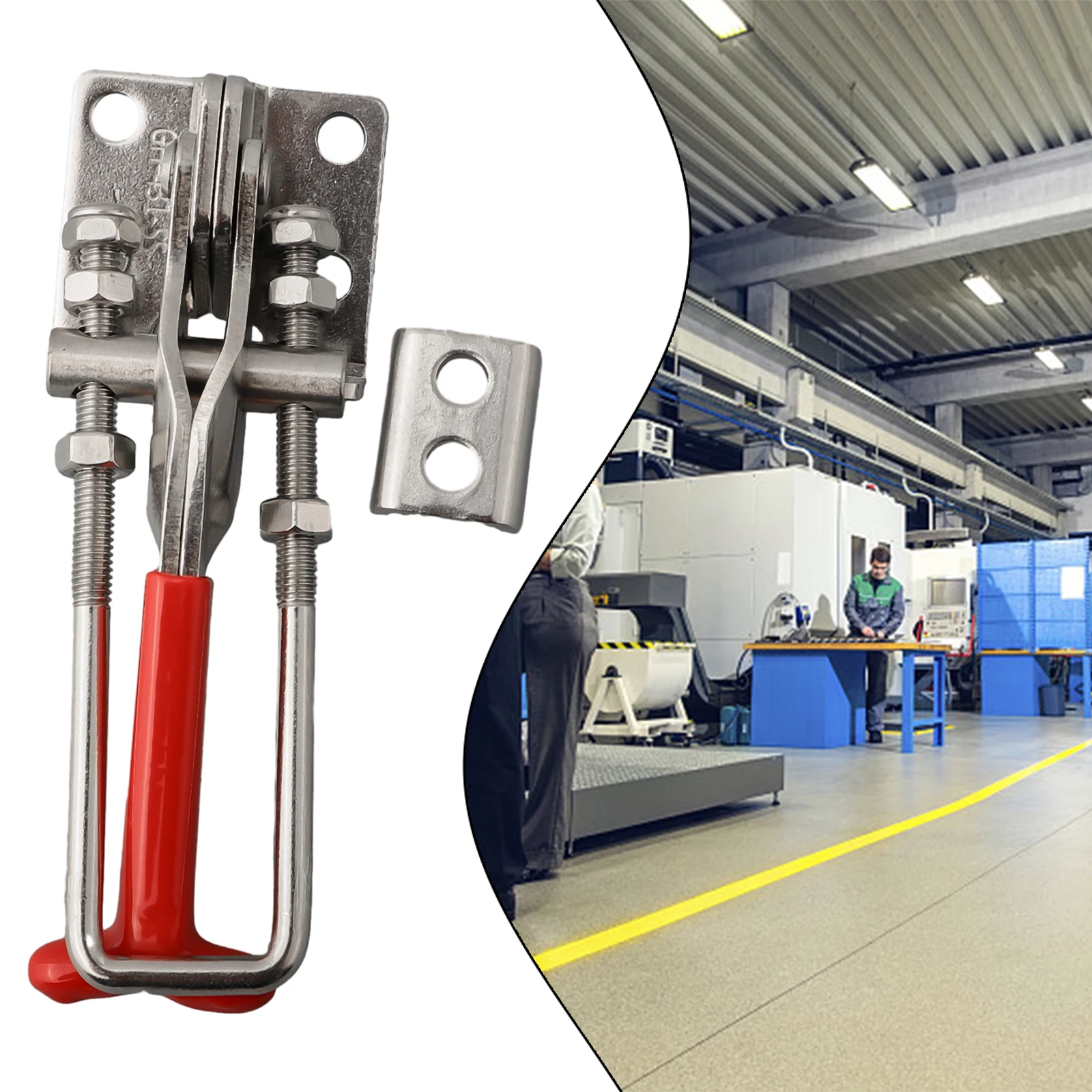 Thickened Sheet Toggle Clamp Adjustable Handle Buckle Clamps Clip Heavy Duty Load 200kg Self-lock Toggle Clamp