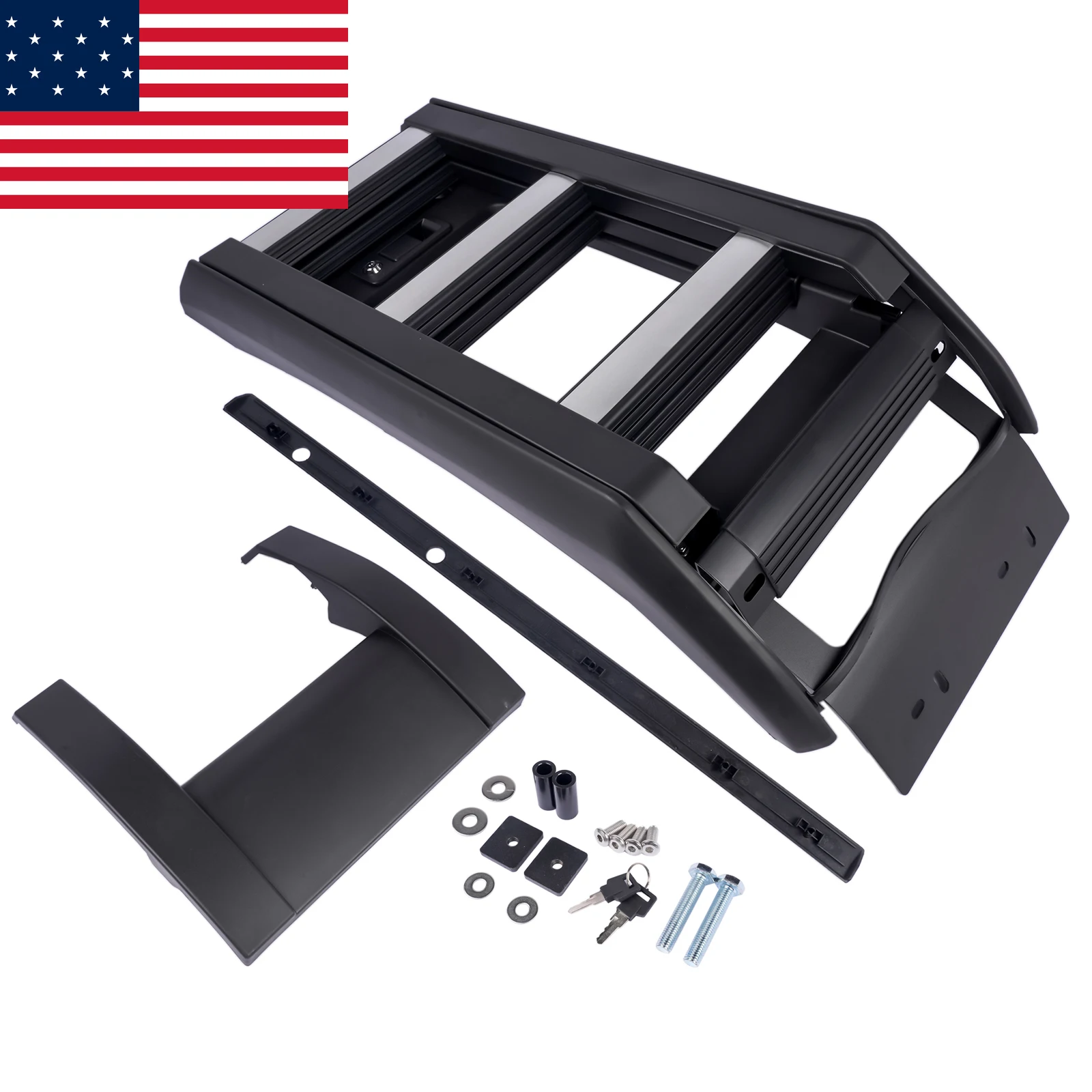 

AP03 Silver/Sub-Black Deployable Folding Side Ladder For Land Rover Defender 90/110 2020-2025 L663