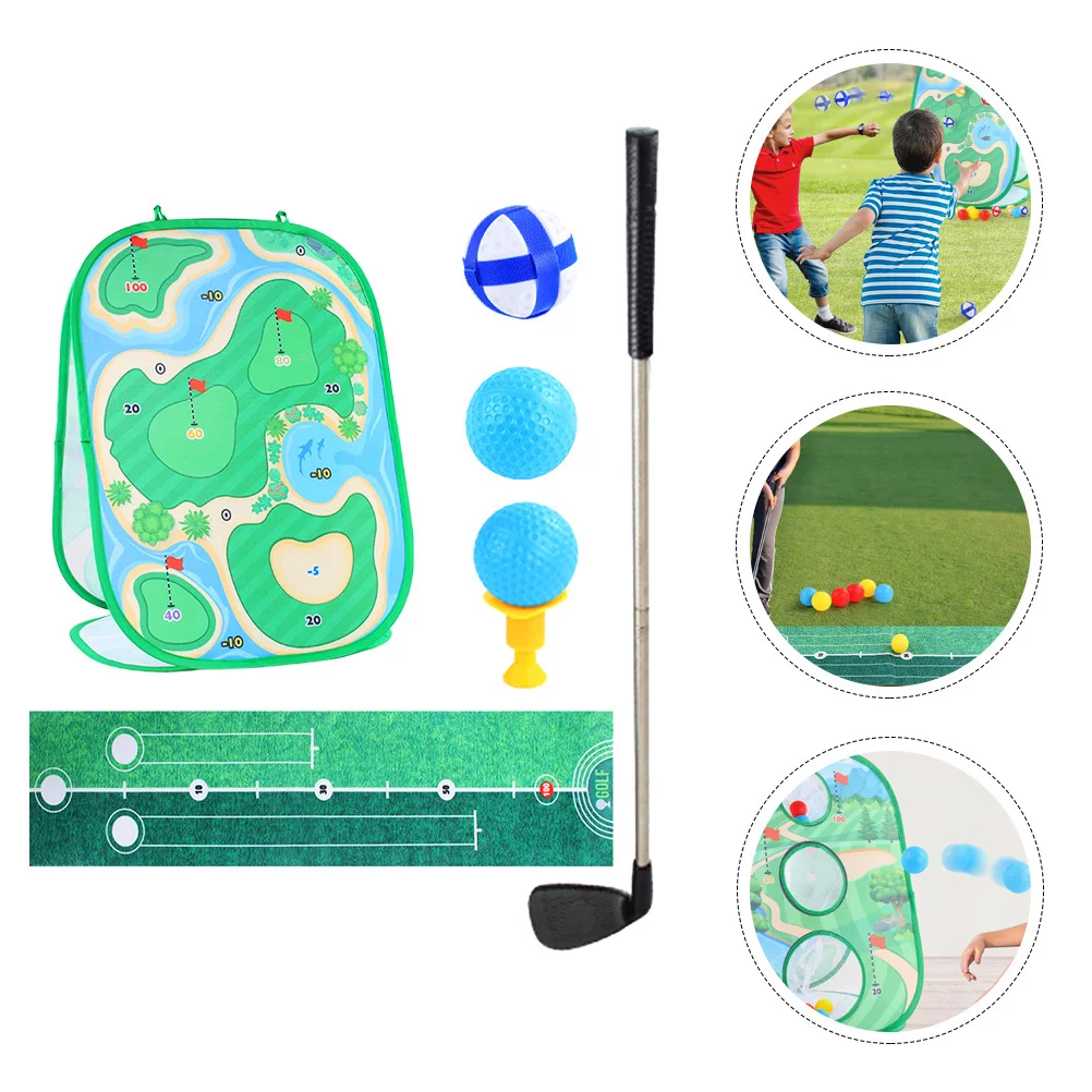 1 ensemble de jeu de Golf pour enfants, tapis de pratique pliable et Portable, ensemble de Golf éducatif d'intérieur et d'extérieur, jouets de Sport pour enfants