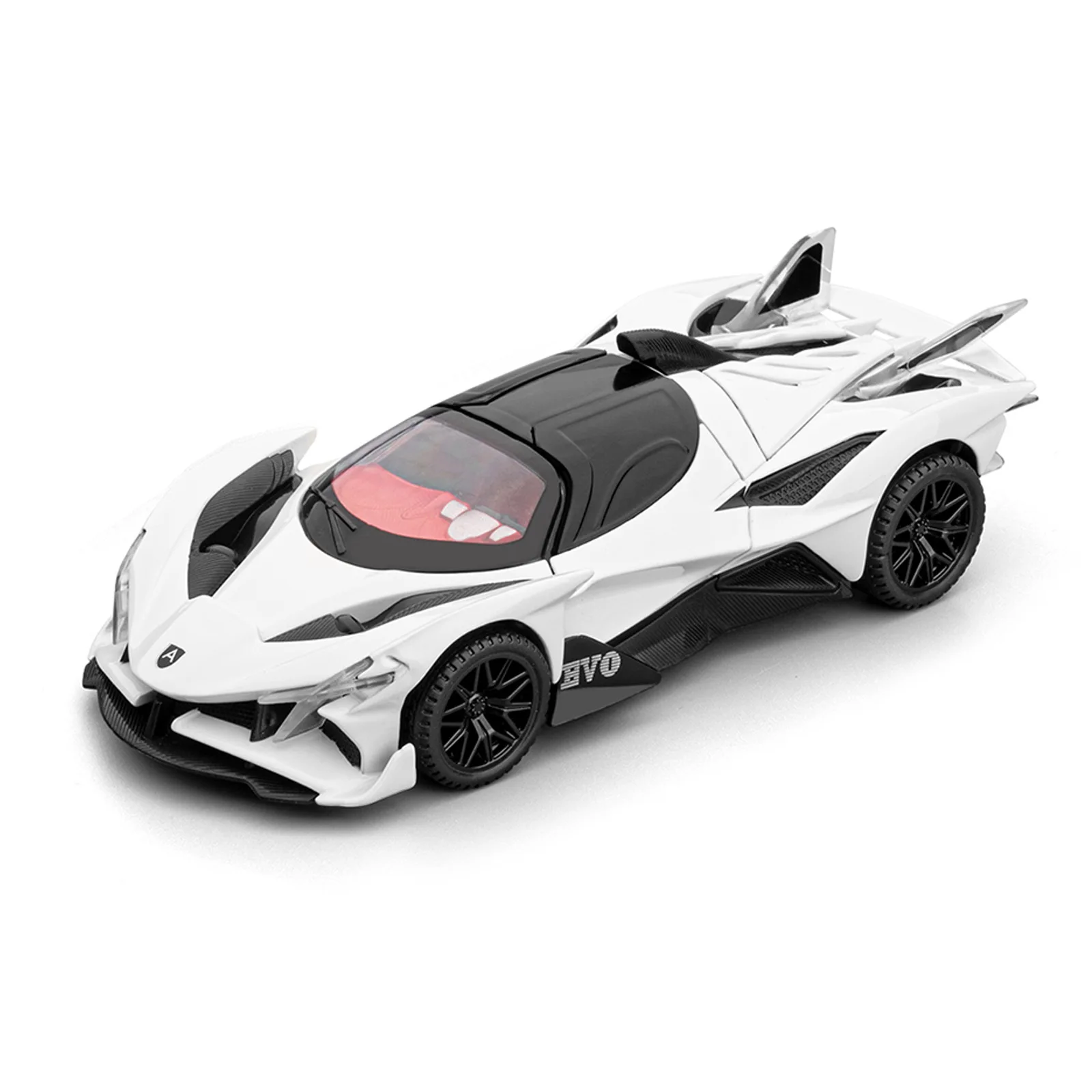 1:32 evo carro esportivo liga modelo de carro puxar para trás som e luz brinquedos para meninos enfeites decorativos requintados ideias criativas