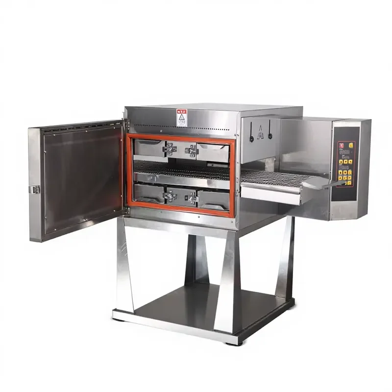 New Commercial Conveyor Pizza Oven Precision Belt Drive Stainless Steel Electric Digital Control High Productivity 6000W