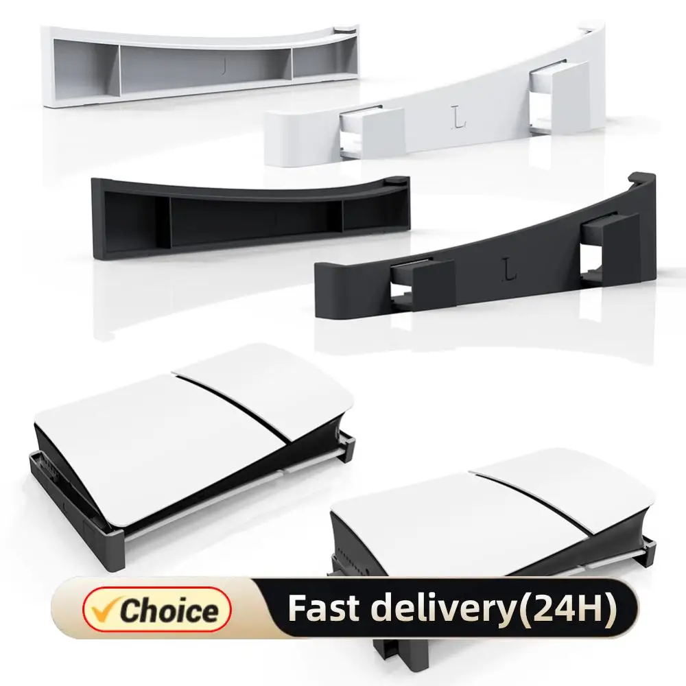 ل PS5 سليم حامل قوس أفقي مع 4-Port USB Hub قاعدة ل PS5 سليم القرص وحدة التحكم في الألعاب الرقمية حوض جبل حامل