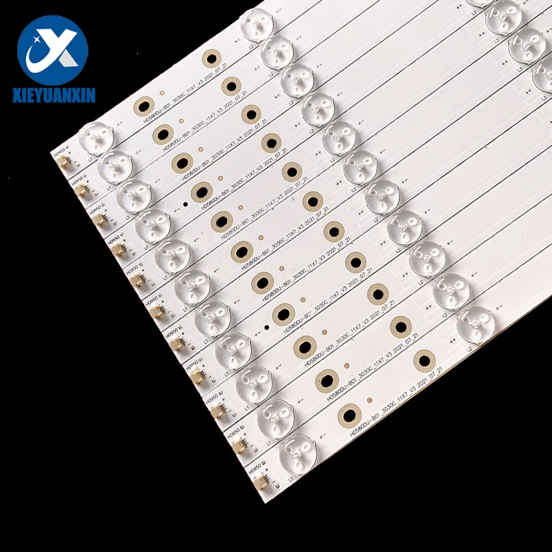 11pcs 593mm LED Backlight Strip Bar for Hisense_HD580DU_B01_3030C_11X7_V3 LED58K320U LED58EC620UA 58K321UW