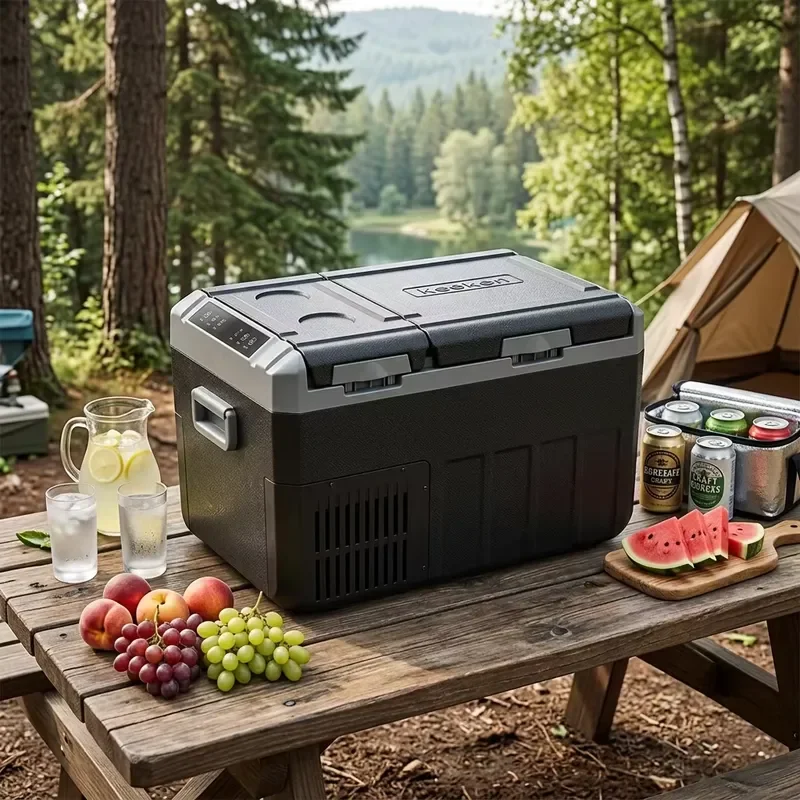Portable Car Refrigerator 12V 24V Mini Fridge Freezer Dual Use for Home Travel Fast Cooling Compact Electric Cooler Box
