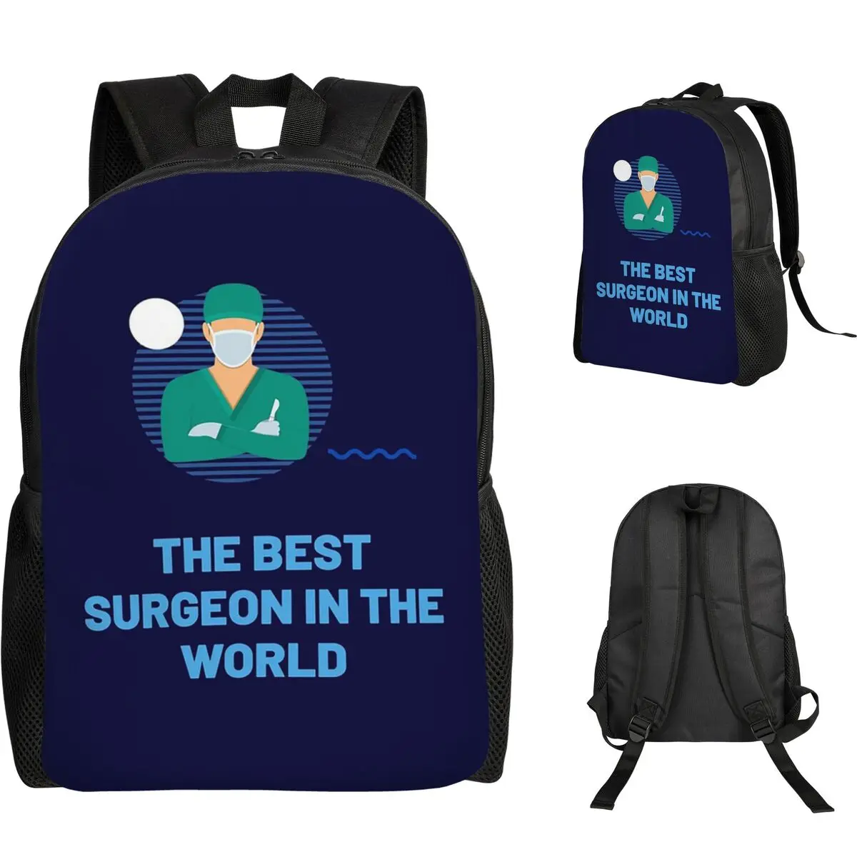 

Рюкзак «Лучший хирург мира» для студентов, мальчиков и девочек, школьная сумка, сумка для ноутбука, сумка через плечо