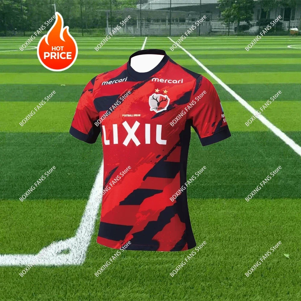 

2025 Men's Kashima Antlers Short Sleeve Football Shirt Teens Children's Large Training Football Uniform Breathable Motorcycle