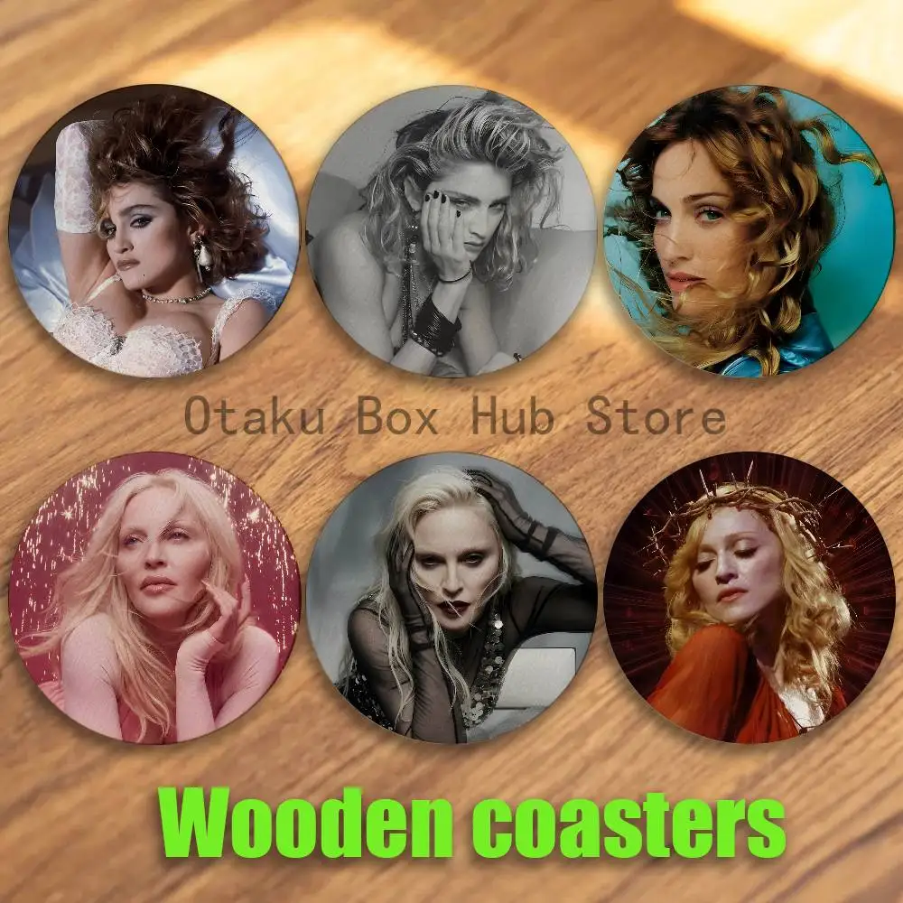 Singer M-Madonna CONFESSIONS ll Coaster Wooden Drink Tray Suitable for Restaurants and Coffee Shops Easy To Wash and Clean