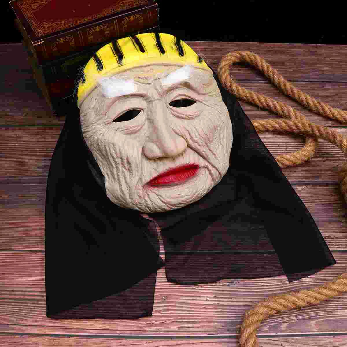 

Horrible Costume Meng Po Mask Decor Halloween Party Supplies Grimace Witch Costumes Masquerade