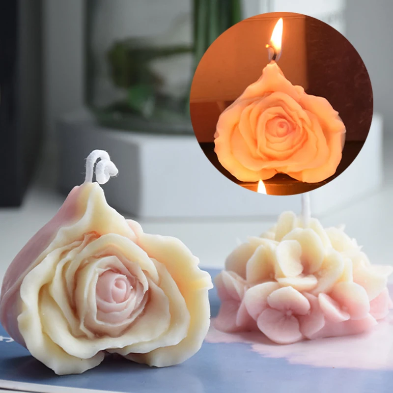 

Силиконовая форма в виде розы для свечей, цветов, сердца, гипсовое мыло, ручная работа, подарки на день Святого Валентина, домашний декор, сва...