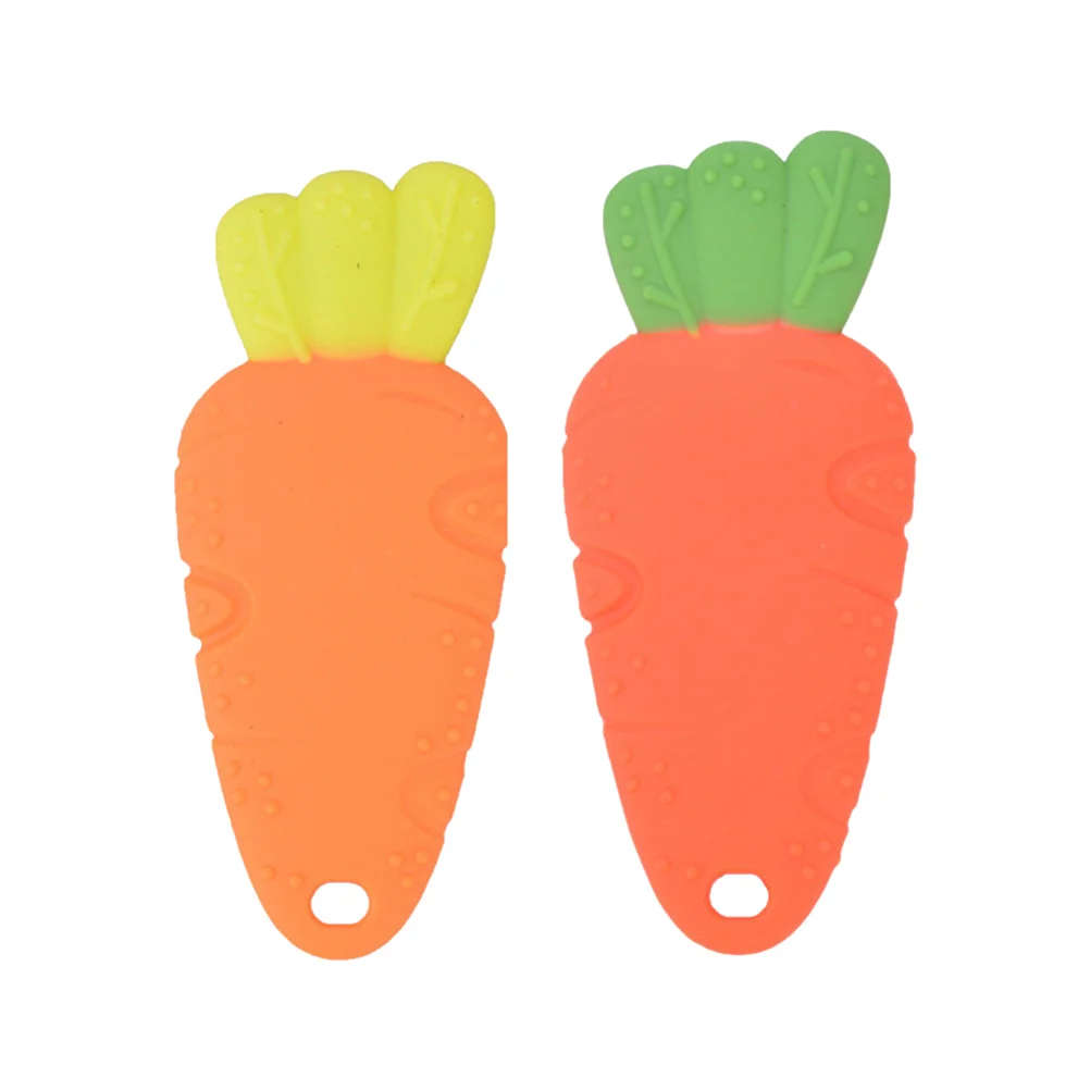 

3Pcs Baby Silicone Teething Vegetable Design Chewing Biting Infant Teeth Massage Appease Radish Promotes Brain Development