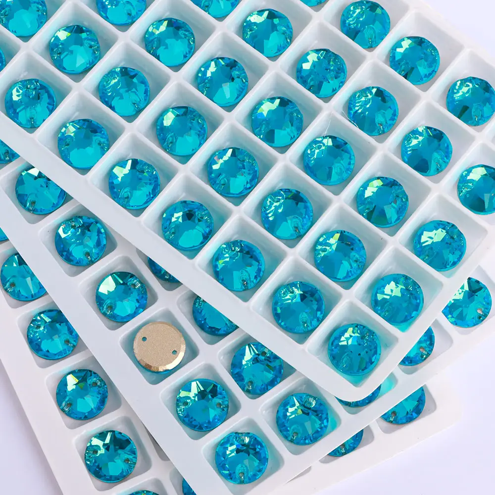 New 8mm 10mm 12mm Flatback Fancy Stone K9 Glass Crystal Rhinestone Beads For DIY Sew On Rhinestone Art Craft Needlework Clothes image 3