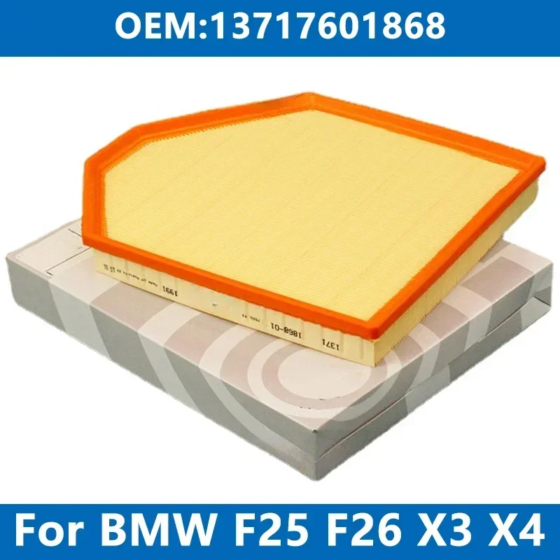 Car Air Filter Cleaner Element 13717601868 For BMW F25 X3 F26 X4 SDrive 20i 28i N20 N52 Engine High Flow Intake Filter 2011-2018